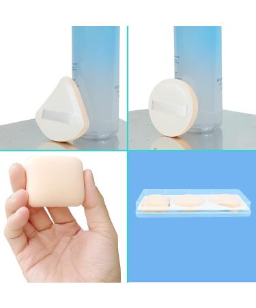3PCS Washable Soft Powder Puff Makeup Sponge Set - Triangle/Square/Round Shapes with Strap for Loose Powder, Foundation - Wet/Dry Application - Reusable Powder Puff - Buy Online on GoSupps.com
