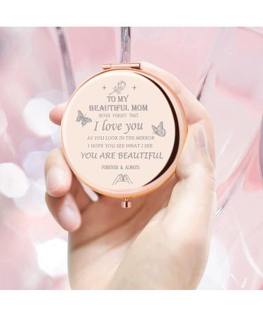 I Love You Mom Compact Mirror - Unique Birthday, Mother's Day, and Valentine's Gift for Her - Buy Online on GoSupps.com