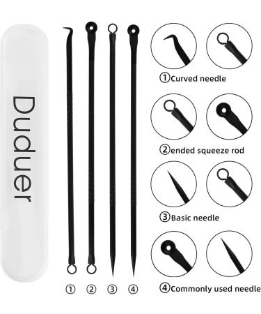 Duduer Blackhead Remover Pimple Popper Tool Kit for Acne Extraction on Nose and Face - Professional Comedone Extractor for Whitehead Removal - Buy Online on GoSupps.com