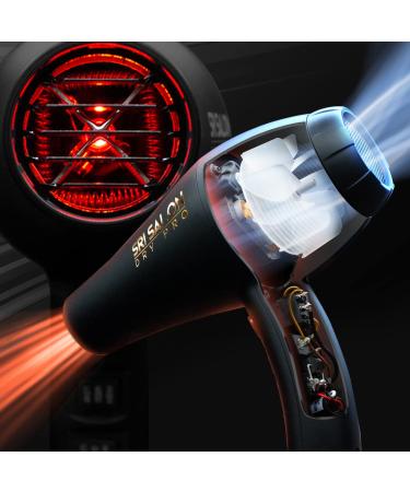 SRI Salon Dry Pro Infrared Light 1875W Blow Dryer with Negative Ions for Reduced Frizz & Max Shine - Fast-Drying, Free Attachments Included - Buy Online on GoSupps.com