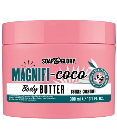 Soap & Glory Magnifi-coco Body Butter - Coconut Body Butter with Rosa Canina Fruit Oils  Vitamin A & Shea Butter - Rich Moisturizing Cream for Dehydrated Skin - Holiday-Worthing Soft Skin (300ml)