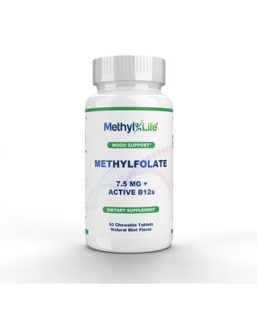 Methyl-Life Pure L-Methylfolate 7.5mg 3 Months Supply. Pharmaceutical Grade Professional Strength Active Methyl folate & B12 (as Both Hydroxy B12 and Adenosylcobalamin). Non-GMO. Gluten Free