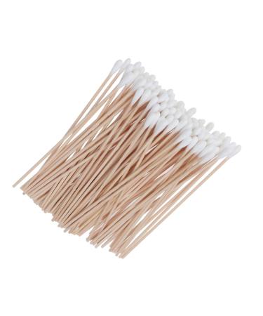 MILISTEN Cotton Swabs Long Biodegradable Wooden Handle Cotton Buds for Jewelry Ceramic Baby 100pcs
