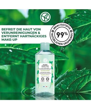 Yves Rocher Pure Menthe Clarifying Micellar Water - Organic Peppermint Facial Care for Radiant Skin | 400ml - Buy Online on GoSupps.com