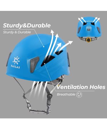 KAILAS Aegis Lightweight Rock Climbing Helmet - Adjustable Mountaineering Safety Helmet for Men, Women, and Kids - Ideal for Hiking, Caving, and Work at Height - Blue (XS-M) - Buy Online on GoSupps.com