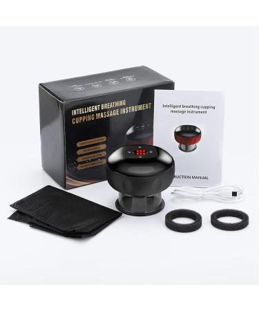 Electronic Cupping Therapy Device - Intelligent Electric Cupping & Gua Sha Massager for Pain Relief | 6-File Black - Buy Online on GoSupps.com