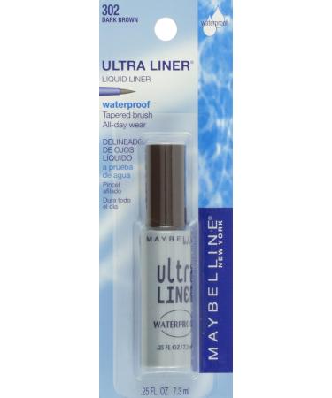Maybelline New York Ultra Liner Waterproof Liquid Eyeliner Dark Brown 0.25 fl. oz. 302 - Long-lasting Waterproof Eyeliner - Buy Online on GoSupps.com