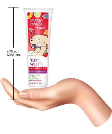Desert Essence Kids Toothpaste Gel Tutti Frutti 4.7 oz - Natural & Fun Flavor - Buy Online on GoSupps.com