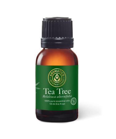 Aromatics International Premium Organic Tea Tree Essential Oil 18ml | 100% Pure Essential Oil for Diffusion & Aromatherapy Tea Tree 0.6 Fl Oz (Pack of 1)