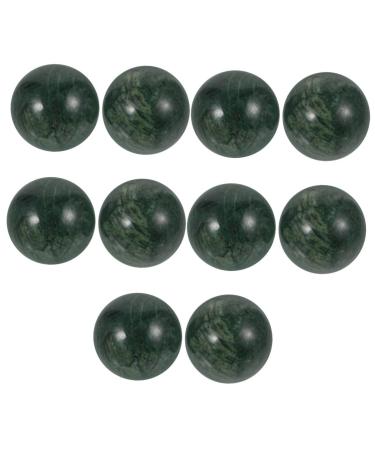 Healvian 10 STK Jade-Fitness handball Chinese handmade balls Chinese palm balls Massageball House Decoration Tool Jade massage claddum Handy massage balls Handlich Massage stone Puck 4.00x4.00cmx5pcs Gr nx5stk