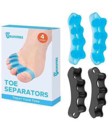 ZooNut Toe Separator, 4-Pack Toe Spacers & Toe Straightener Fight Bunions and Restore Crooked Toes to Their Original Shape, Bunion Corrector for Women/Men for Foot Pain Relief and Plantar Fasciitis