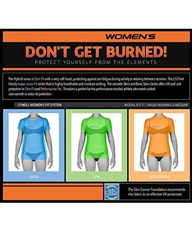 O'Neill Women's Basic Skins UPF 50+ Long Sleeve Sun Shirt - Medium, Tahitian Blue | Sun Protection Swimwear - Buy Online on GoSupps.com