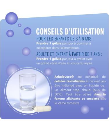 Arkopharma - Arkolevure 250 mg - Levures digestives et inuline - Bo te de 30 g lules sous blister ultra-protecteur - Cure d'un mois 1 unit (Lot de 1) - Buy Online on GoSupps.com