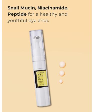 Hydrating Snail Peptide Eye Cream - Tightens Skin Reduces Dark Circles & Fine Lines - Buy Online on GoSupps.com