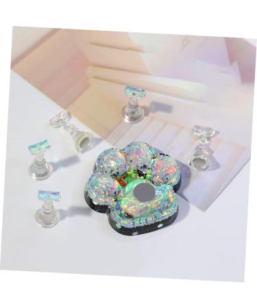 FRCOLOR Neck Masks Trendy Nail Charms 1 Set Nail Practice Holder Shine Training Rack Crystal Glue Fashion Show Hand Held Mirror 4.8x4.5cm fluorescent green - Buy Online on GoSupps.com