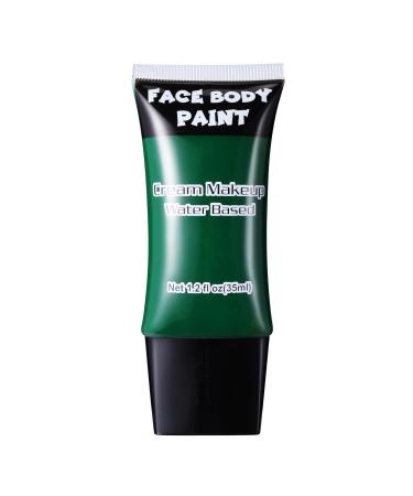 Witch Green Face Paint Professional Face Painting Kit Cream FX Water Based Body Paint Full Coverage Foundation Makeup Non Toxic SFX Makeup For Halloween Frankenstein Monster Grinch Orcs