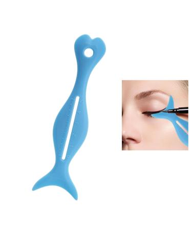 Eyeliner Stencils | Silicone Eyeliner Tool for Eyes Wing Portable Soft Makeup Stencil for Girls Women Teens Adults Ladies Shakven Blue