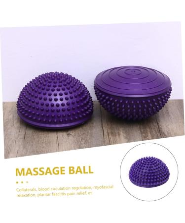 Collbath Durian Ball Yoga Massage Device - Foot Massager & Home Accessories for Muscle Training | Creative Semicircle Design - 16x16x8cm Purple - Buy Online on GoSupps.com