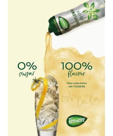 Teisseire Low Calorie Sugar Syrup Sugar Free Natural Ingredients Elderflower 600 ml 48 Servings 1 Piece - Buy Online on GoSupps.com