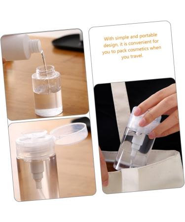 Beaupretty Makeup Remover Water Bottle Toiletry Empty Lockable Bottle Container with Lid Skincare Containers Lotion Bottle Empty Foundation Bottle Acrylic Compact Travel Lotion Pump Bottle 12.5X5.8CM Transparent - Buy Online on GoSupps.com