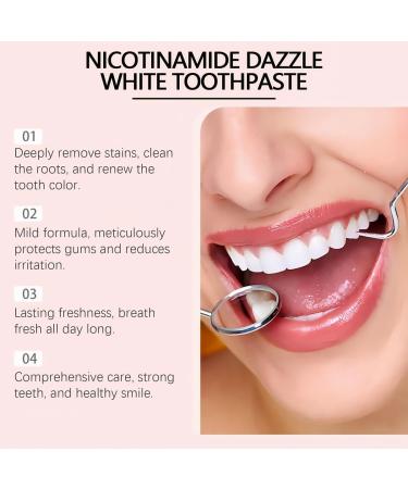 Niacinamide Whitening Toothpaste Remove Tooth Stains Improves Gum Health Fresh Breath 3.53 oz/ 100g (1) - Buy Online on GoSupps.com