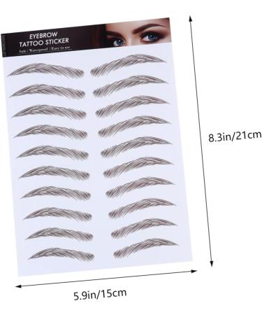 FRCOLOR 12 Pcs Eyebrow Stickers Waterproof Makeup Eyebrow Transfers for Women Imitation Eyebrow 3d Mold Hair - Buy Online on GoSupps.com