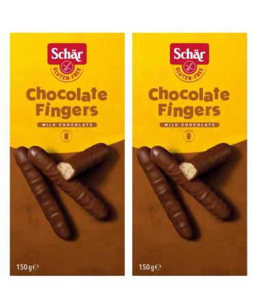Chocolate Fingers Bundle With Schar Gluten Free Chocolate Fingers 150g (2 Pack) - Buy Online on GoSupps.com