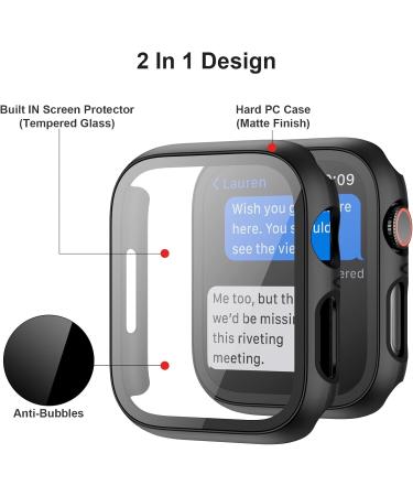 6 Pack Case for Apple Watch SE/Series 6/5/4 40mm with Tempered Glass Screen Protector - BHARVEST Hard PC Bumper Cover, Scratch Resistant - Black/Silver/Rose Gold/Pink/Clear/Leopard - Buy Online on GoSupps.com