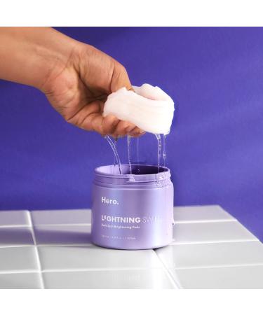 Hero Cosmetics Lightning Swipe - Brightening Serum Pads for Dark Spots (50 Count) - Buy Online on GoSupps.com