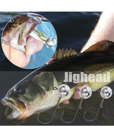 Buy 50pcs Round Head 5g Jig Heads for Rubber Fish - Premium Fishing Jig Hooks for International Shipping - Buy Online on GoSupps.com
