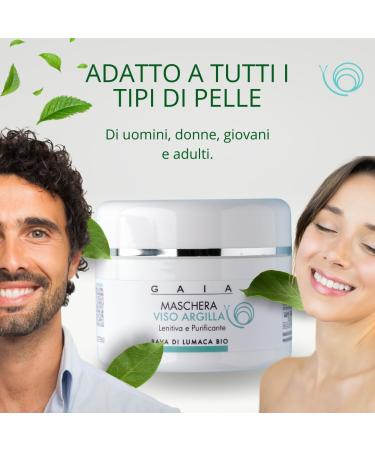Greenlab Elicicoltura Soothing and cleansing facial mask green clay and snail slime Gaia 100 ml soft hydrated and radiant skin from the first use for all skin types of men and women - Buy Online on GoSupps.com