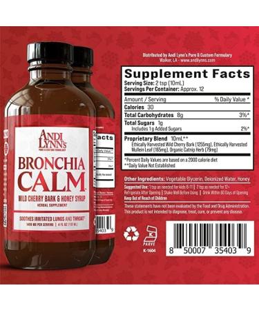 Andi Lynn's Wild Cherry Bark Syrup | 4oz Bronchial Wellness Herbal Syrup | Made in USA | Handcrafted for Throat and Respiratory Health - Buy Online on GoSupps.com
