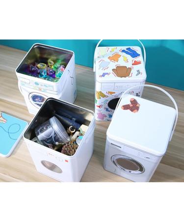 ISAKEN Washing Powder Storage Metal Laundry Powder Storage Box Washing Powder Bucket Detergent Box Laundry Detergent Dispenser Laundry Powder Storage Box Container White - Buy Online on GoSupps.com