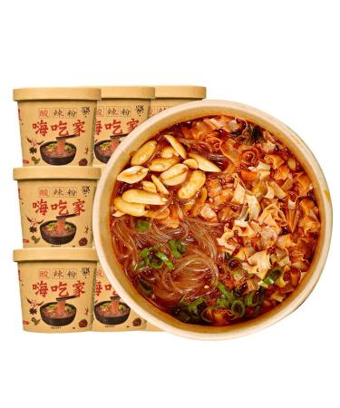 Hot and Sour Noodles Spicy and Sour Powder in Barrel 120g Instant Noodles Authentic Chongqing Specialty Snacks Sweet Potato Noodles Spicy Snacks Food Substitute (3 Barrel)