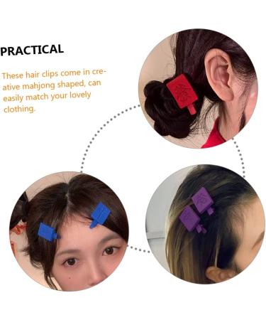 Beaupretty 20 Pairs Mahjong Hairpin Hair Accessories for Braids Medium Hair Clips Nonslip Hairpins Accessories for Women Jewelry Novelty Barrettes Cute Hair Clips Metal Bang Clip Alloy Girl - Buy Online on GoSupps.com