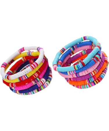 ABOOFAN 24 Pcs Clay Bracelet Bohemia Bracelets Stackable Bracelet Bracelets Aesthetic Elastic Bracelet Summer Beach Bracelets Summer Beach Jewelry Wafer Decorate Miss Polymer Clay - Buy Online on GoSupps.com