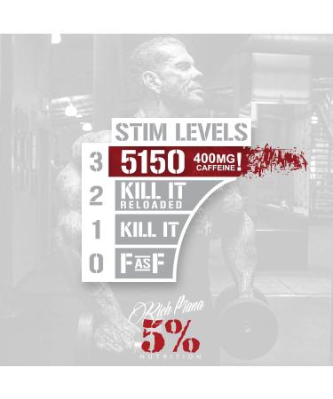 Rich Piana 5% Nutrition 5150 High Stim Pre-Workout Powder | Extreme Energy  Focus  Pumps & Endurance | 400 mg Caffeine  Citrulline  Beta Alanine  N-Acetyl L-Tyrosine | 30 Srvgs (Rocket Pop) - Buy Online on GoSupps.com