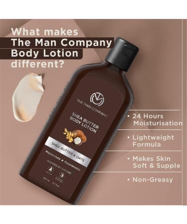 The Man Company Body Lotion For Extra Dry Skinshea Butter & Oats24 Hours Moisturisingabsorbs Quicklyrejuvenates & Upliftssls & Paraben-Free - 200Ml - Buy Online on GoSupps.com