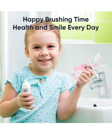 Karseen Kids U-Shaped Toddler Toothbrush with Cover - Food Grade Silicone Brush Head - Manual Training Toothbrush for 2-6 Years - Blue and Green - Buy Online on GoSupps.com