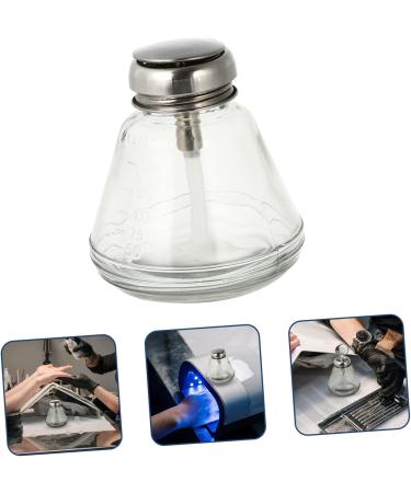 Beavorty Press liquid dispenser nail gel polish remover Cleaning Solution Bottle Liquid Holder Manicure Press Bottle Storage Bottle Glass Stainless steel nail polish remover - Buy Online on GoSupps.com