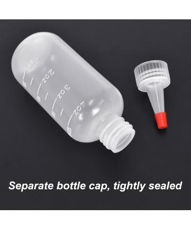 ZYFC 2-Pack 4oz/120ml Applicator Bottles - Transparent Hair Oil Squeeze Bottles for Art, Craft, Salon & Hair Care - Buy Online on GoSupps.com
