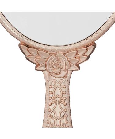 XPXKJ Handheld Mirror with Handle for Vanity Makeup, Home, Salon, Travel Use - Rose Gold Carved | 1 Count - Buy Online on GoSupps.com