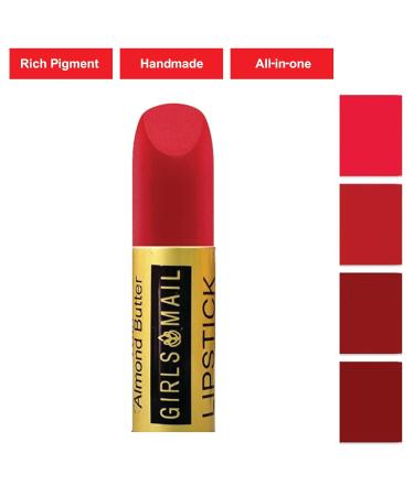 Last Minute Moisturizing Almond Organic Butter Lip Stick - Rich Red Makeup for Brides Beauty Creators & Pioneer Women - Buy Online on GoSupps.com