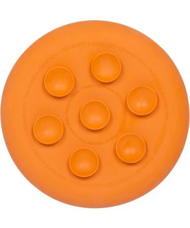 Lickimat UFO - Bathing Distraction for Pets | Natural Rubber Soft Treats Unique Design | Orange Zigzag Pattern - Buy Online on GoSupps.com