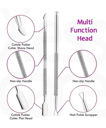 Cuticle Trimmer with Cuticle Pusher Cuticle Remover Cutter Nipper Scissor and Triangle Cuticle Nail Pusher Peeler Scraper Durable Dead Skin Clipper Manicure Pedicure Tools - Buy Online on GoSupps.com