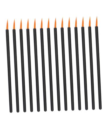 FOYTOKI 100pcs Disposable Eyeliner Brush Lip Gloss Wands Fine Eyeliner Brush Face Makeup Black Plastic
