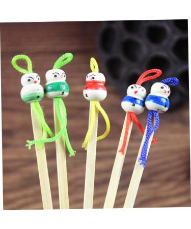 FRCOLOR 12pcs Ear Wax Remover Kit - Wooden Ear Picks & Stainless Steel Tools for Kids - Cartoon Bamboo Design - Effective Ear Cleaner - Buy Online on GoSupps.com