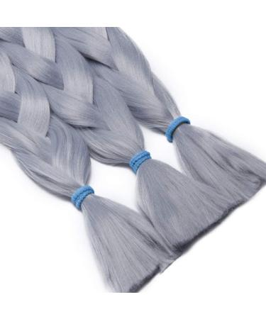 Buy Tess 41 Gray Synthetic Braids Extensions - Jumbo Crochet Hair 3PCs 165g/bundle - 100cm Long Brading Hair - Buy Online on GoSupps.com