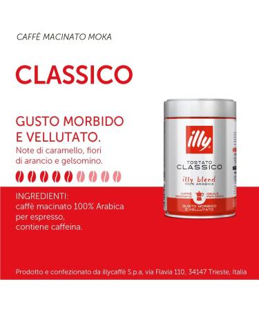 illy Coffee Classico Ground Coffee Medium Roast 100% Arabica Coffee Beans 250g - Buy Online on GoSupps.com