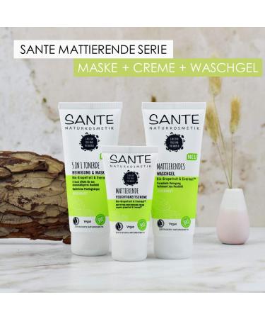 SANTE Natural Cosmetics 5 in 1 Clay Cleanser & Mask - 100ml | Natural Skincare for All Skin Types - Buy Internationally - Buy Online on GoSupps.com